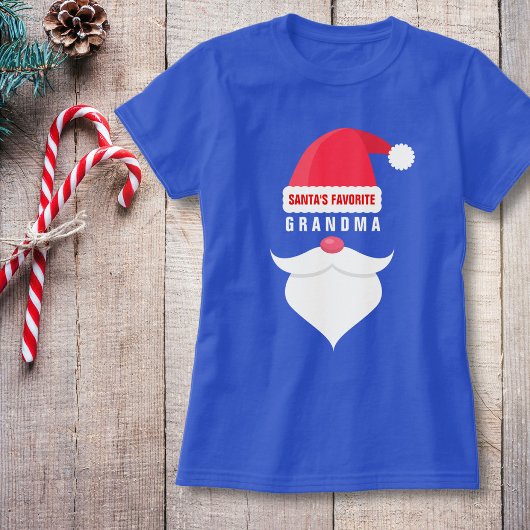 おもしろいクリスマスサンタおばあちゃんお気に入りののカスタム Tシャツ