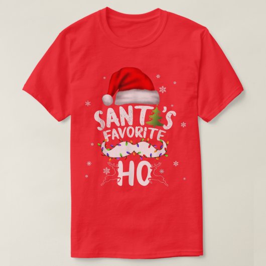 おもしろいクリスマスサンタお気に入りのスホクリスマス Tシャツ (デザイン正面)