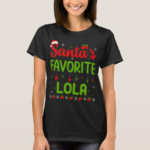 おもしろいクリスマスサンタお気に入りのロラキュートメリーX Tシャツ