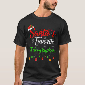 おもしろいクリスマスサンタのビデオグラファーお気に入りのクリスマス Tシャツ