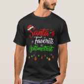 おもしろいクリスマスサンタの検眼医のお気に入りのクリスマス Tシャツ (正面)