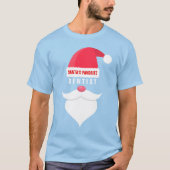 おもしろいクリスマスサンタの歯科お気に入りの医カスタム Tシャツ (正面)