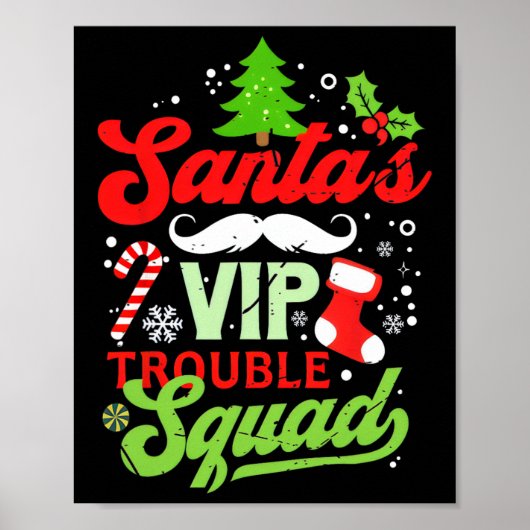 おもしろいクリスマスサンタのVipトラブル分隊の問題 ポスター (正面)