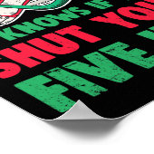 おもしろいクリスマスサンタアイスホッケーゴールテンダーゴアリー1 ポスター (角)