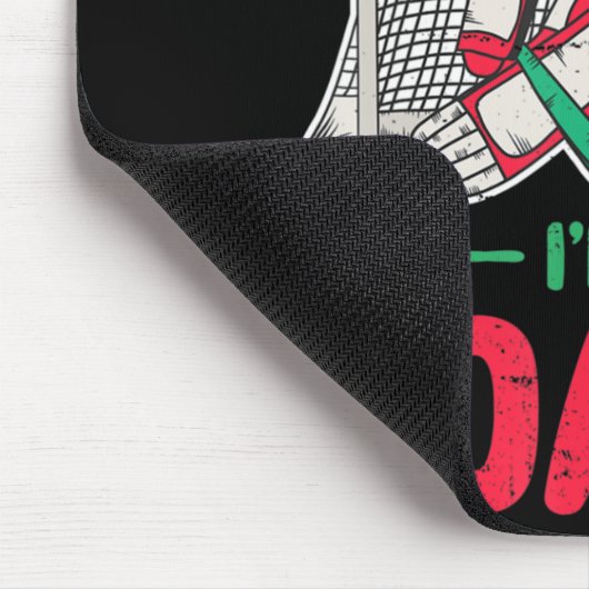 おもしろいクリスマスサンタアイスホッケーゴールテンダーゴアリー マウスパッド (コーナー)