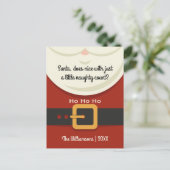 おもしろいクリスマスサンタクロースいけな&ニースホリデー シーズンポストカード (スタンド正面)