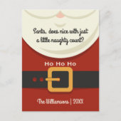 おもしろいクリスマスサンタクロースいけな&ニースホリデー シーズンポストカード (正面)