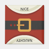 おもしろいクリスマスサンタクロースいけな&ニースホリデー マグネット (正面)