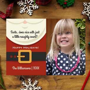 おもしろいクリスマスサンタクロースいけな&ニース写真 シーズンカード