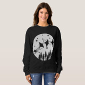 おもしろいクリスマスサンタクロースそりスティングレイズクリスマス スウェットシャツ (正面フル)