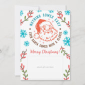おもしろいクリスマスサンタクロースのギフトカードホルダー 招待状 (正面)
