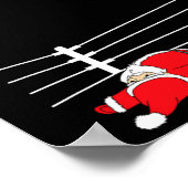 おもしろいクリスマスサンタクロースレスリングクリスマス ポスター (角)