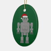 おもしろいクリスマスサンタクロース セラミックオーナメント (左)