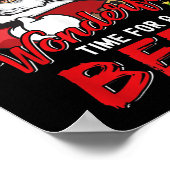 おもしろいクリスマスサンタクロース ポスター (角)