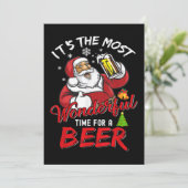 おもしろいクリスマスサンタクロース 招待状 (スタンド正面)