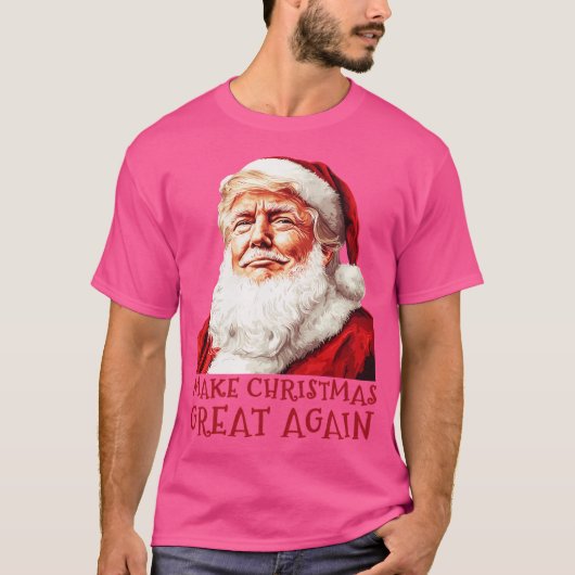 おもしろいクリスマスサンタクロース Tシャツ (正面)