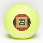 おもしろいクリスマスサンタスーツベルトジングル テニスボール (正面)