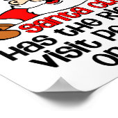 おもしろいクリスマスサンタビジットバフンバグ ポスター (角)