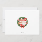 おもしろいクリスマスサンタフォトグリーティングカード シーズンカード (裏面)
