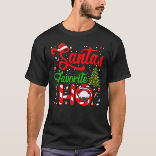 おもしろいクリスマスサンタホお気に入りのクリスマス Tシャツ (正面)