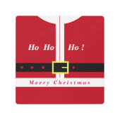 おもしろいクリスマスサンタメタルプリント メタルプリント (正面)