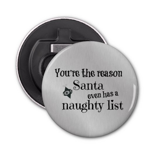 おもしろいクリスマスサンタリスト引用文 栓抜き (正面)