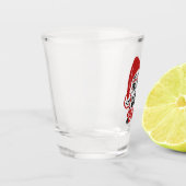 おもしろいクリスマスサンタワードアート ショットグラス (左)