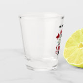 おもしろいクリスマスサンタワードアート ショットグラス (左)