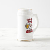 おもしろいクリスマスサンタワードアート ビールジョッキ (正面右)