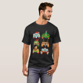おもしろいクリスマスサンタ小妖精や小人ゲーミングコントローラーゲーマー Tシャツ (正面フル)