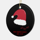 おもしろいクリスマスサンタ設立ファミリーオーナメント セラミックオーナメント (左)