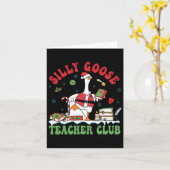 おもしろいクリスマスサ間抜けンタグース先生クラブアニ カード (黄色い花)