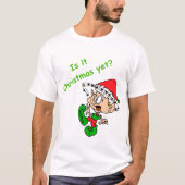 おもしろいクリスマスシャツキュート小妖精や小人ホリデーストレス Tシャツ (正面)