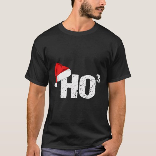 おもしろいクリスマスシャツ長袖Ho3クリスマスティー Tシャツ (正面)