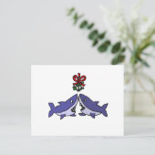 おもしろいクリスマスシャーク シーズンポストカード (スタンド正面)