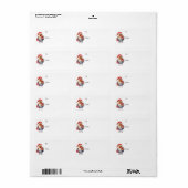 おもしろいクリスマスショッピングチキンのラベルへ/ラベルから ラベル (フルシート)