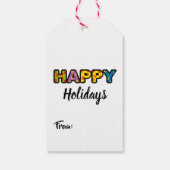 おもしろいクリスマスジンジャーブレッドクッキーのギフトラベル ギフトタグ (裏面)