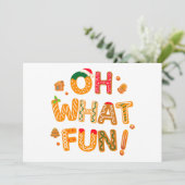 おもしろいクリスマスジンジャーブレッドクッキー シーズンカード (スタンド正面)