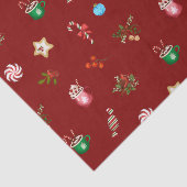 おもしろいクリスマススイーツとホットチョコレートマグカップ 薄葉紙 (詳細)