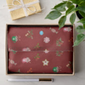 おもしろいクリスマススイーツとホットチョコレートマグカップ 薄葉紙 (ギフト)