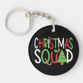 おもしろいクリスマススクワッドファミリーホリデー キーホルダー (正面)