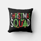 おもしろいクリスマススクワッドファミリーホリデー クッション (正面)