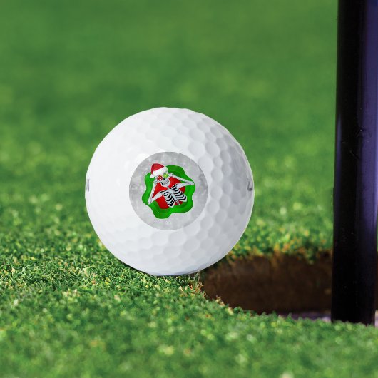 おもしろいクリスマススケルトンオーナメントアイズ（ばちゃばちゃ）跳ねる ゴルフボール