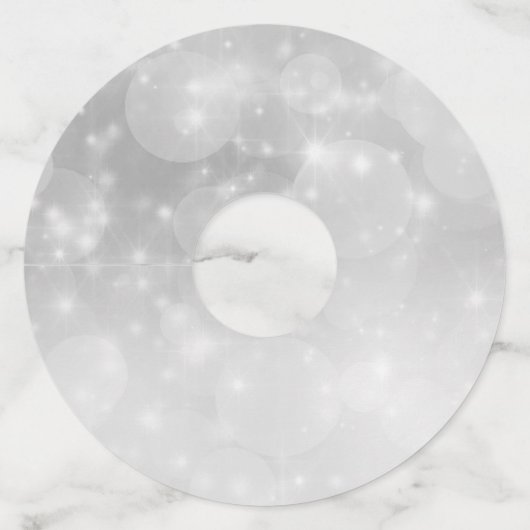 おもしろいクリスマススケルトンオーナメント帽子サークル ワイングラスタグ (裏面)