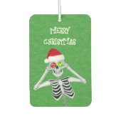 おもしろいクリスマススケルトンオーナメント眼球グリーン カーエアーフレッシュナー (正面)