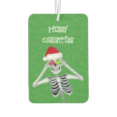 おもしろいクリスマススケルトンオーナメント眼球グリーン カーエアーフレッシュナー (裏面)