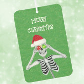 おもしろいクリスマススケルトンオーナメント眼球グリーン カーエアーフレッシュナー