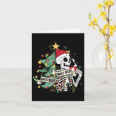 おもしろいクリスマススケルトンメリーソルタソルタホラーF カード (黄色い花)