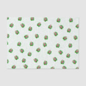 おもしろいクリスマススケルトンSanta Hats in Circles Dots 薄葉紙 (正面)