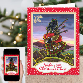 おもしろいクリスマススコットバグパイズカスタムズNOTECARD シーズンカード